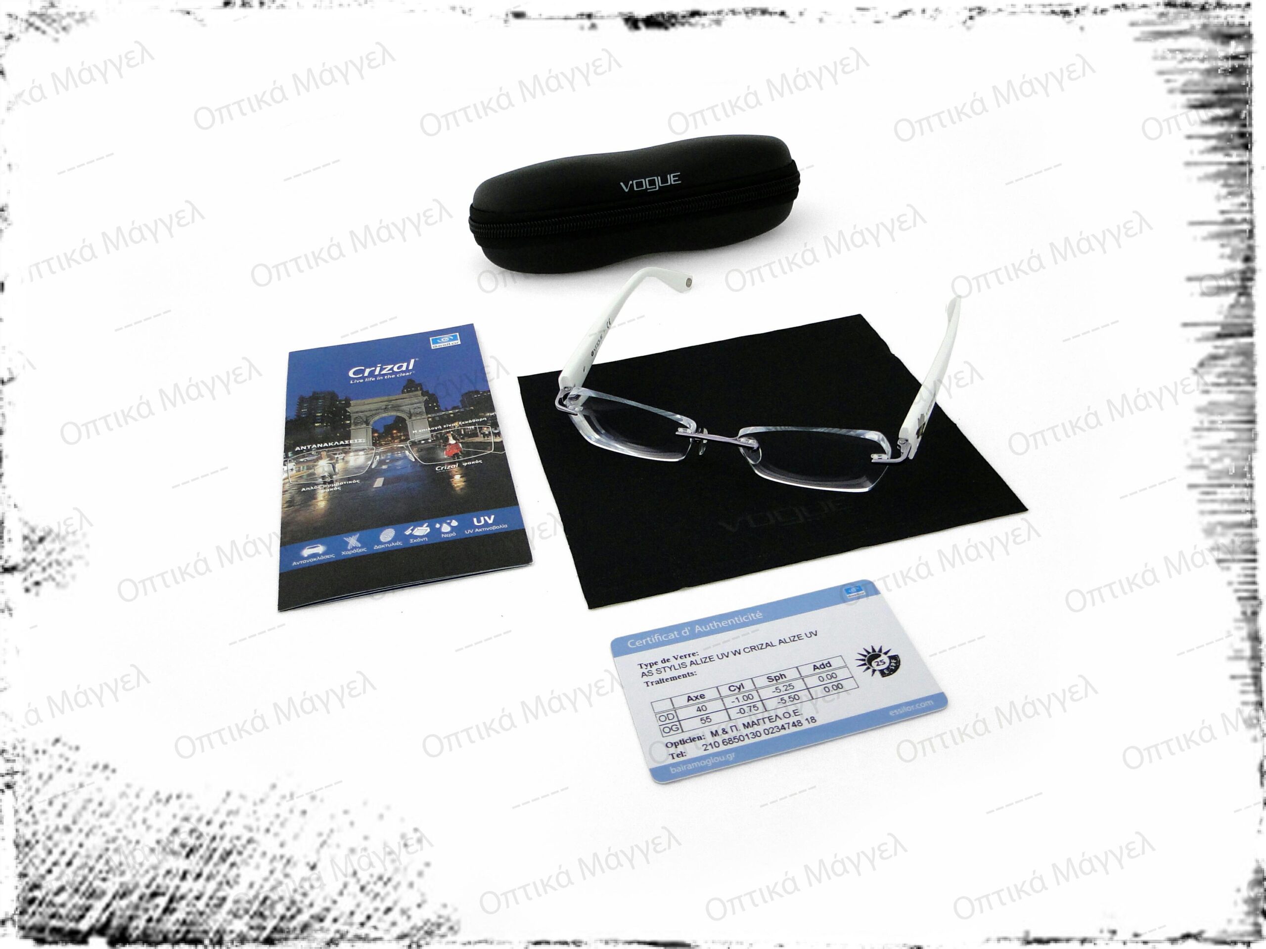 Perfection! Vogue Rimless Eyewear & Essilor As Stylis 1.67 Crizal Alize UV