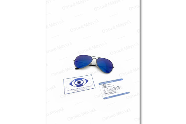 Our Work with Essilor Transitions XTRActive Style Mirrors Blue on RayBan 3025 Aviator 62mm Sunglasses ph07