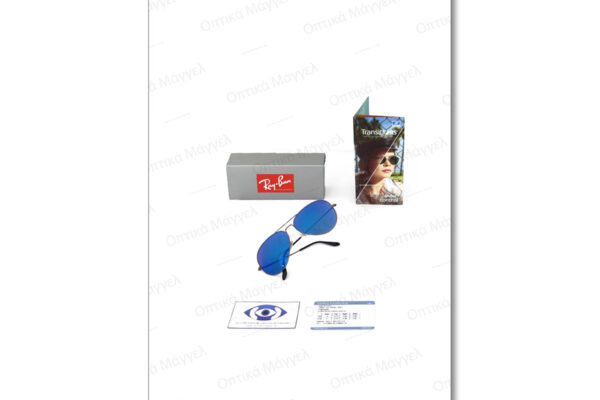 Our Work with Essilor Transitions XTRActive Style Mirrors Blue on RayBan 3025 Aviator 62mm Sunglasses ph10