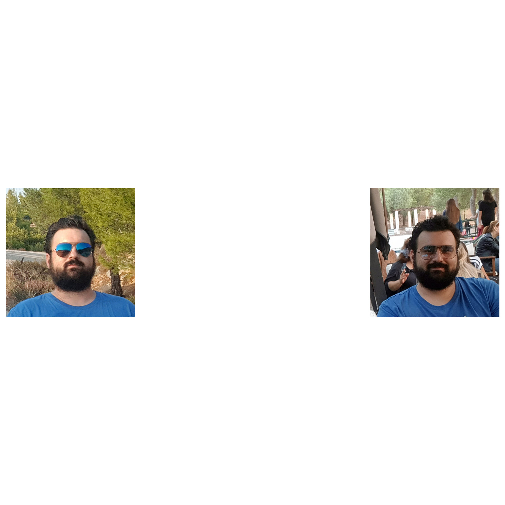 Perfection! Custom Ray-Ban Aviator with Transitions StyleMirrors Blue RX lenses
