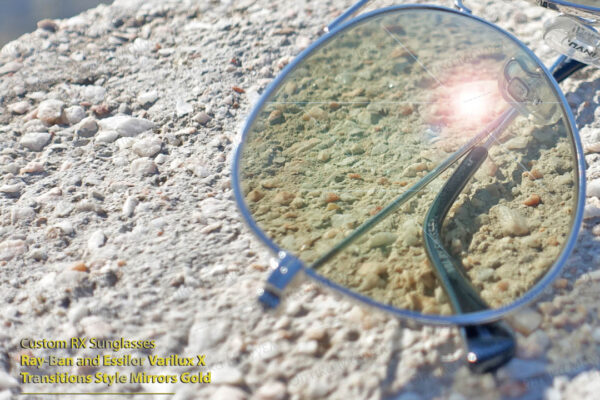Φωτοχρωμικά γυαλιά οράσεως και μαζί γυαλία ηλίου Rayban 3648-004-I3-54 Marsal με φακούς Essilor Transitions XTRActive Brown Style Mirrors Gold Grizal Sun