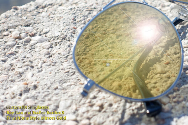 Φωτοχρωμικά γυαλιά οράσεως και μαζί γυαλιά ηλίου Rayban 3648-004-I3-54 Marsal με φακούς Essilor Varilux X Transitions XTRActive Brown Style Mirrors Gold Grizal Sun