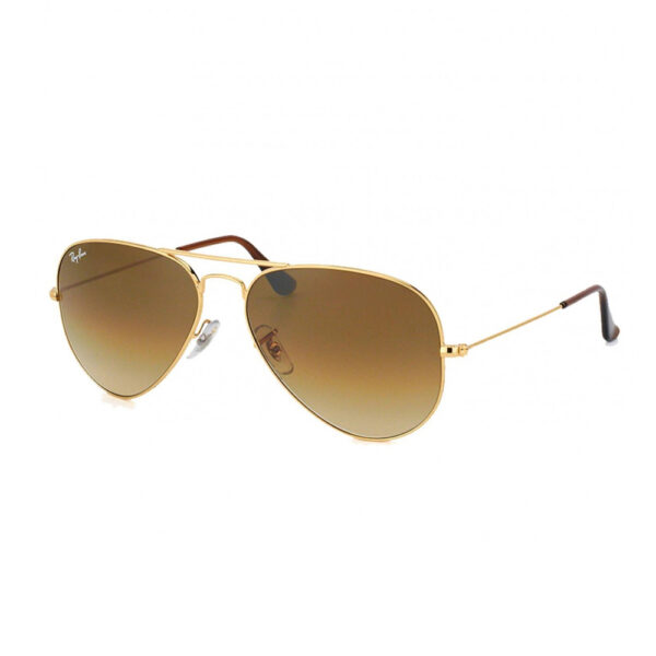 rayban-RB3025-001-18-58-aviator-gold-degrade-brown-genuine-ESM