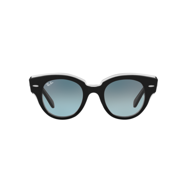 rayban-RB2192-1294-3m-47-roundabout-black-clear-greenblue-degrade-genuine-ESM-c