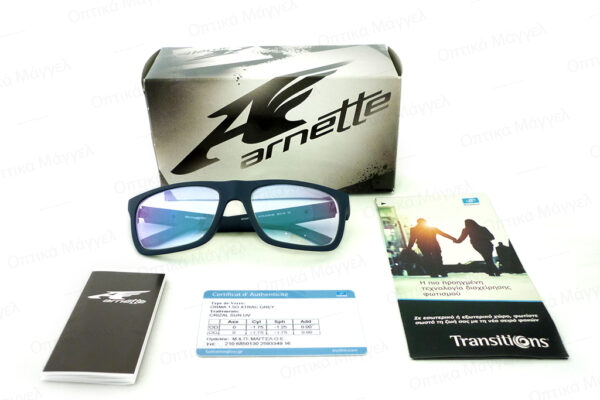 Sunglasses Arnette 4176 Drop Out with lenses Essilor Transitions XTRActive Gris Style Mirrors Blue