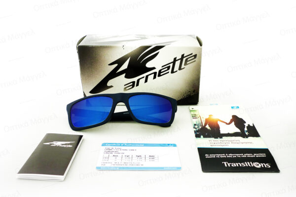 Sunglasses Arnette 4176 Drop Out with lenses Essilor Transitions XTRActive Gris Style Mirrors Blue