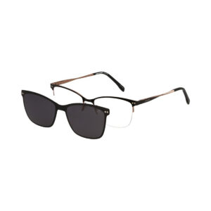 Γυαλιά οράσεως μαύρο ροζ χρυσό με clip-on Solano CL10119d