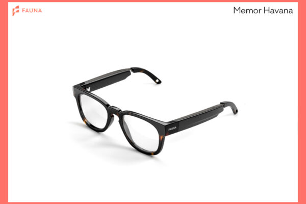 Fauna Audio Glasses Memor Havana Brown with Zeiss Blue Light protection lenses