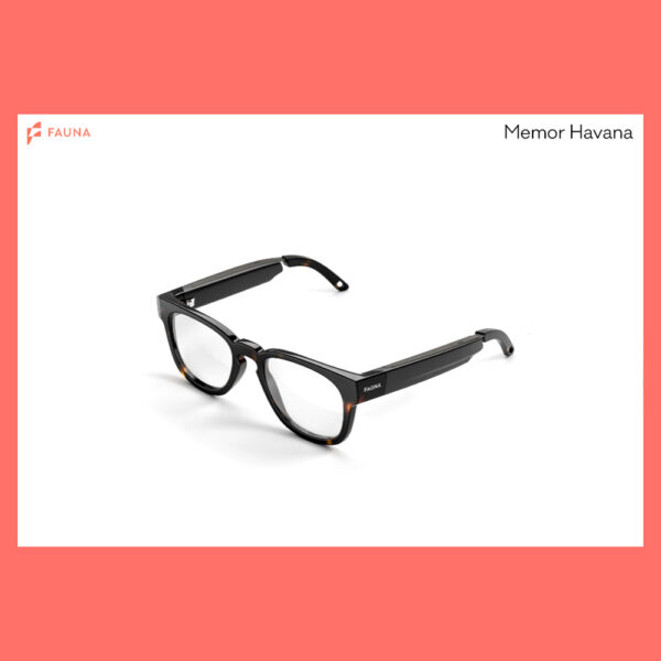 Fauna Audio Glasses Memor Havana Brown with Zeiss Blue Light protection lenses
