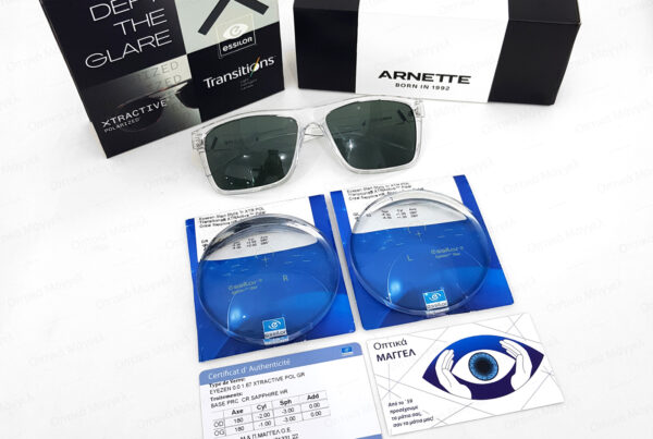 Essilor Eyezen Start Stylis 1,67 Precal Base Transitions XTRActive Polarized Crizal Sapphire HR