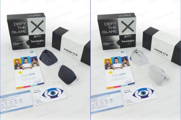 Essilor Eyezen Start Stylis 1,67 Precal Base Transitions XTRActive Polarized Crizal Sapphire HR