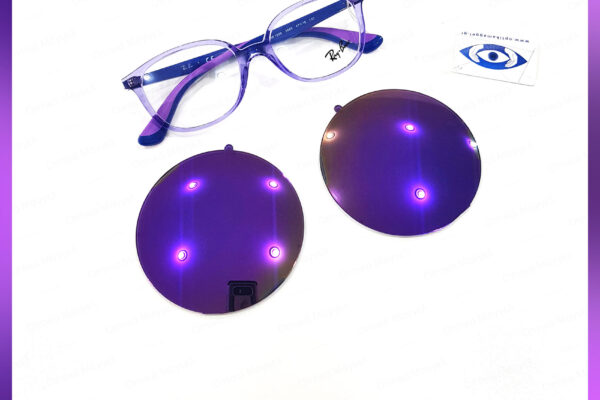Our Work with Divel Italia Purple mirror lenses on RayBan Junior frame - Final Selection ph3