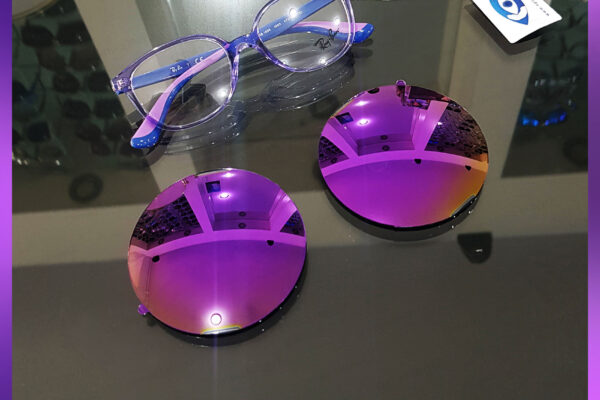 Our Work with Divel Italia Purple mirror lenses on RayBan Junior frame - Final Selection ph4