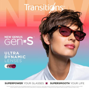 Transitions GenS Woman with Ruby Red lenses