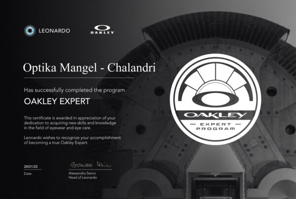 Optika Mangel Oakley Expert Course Certificate